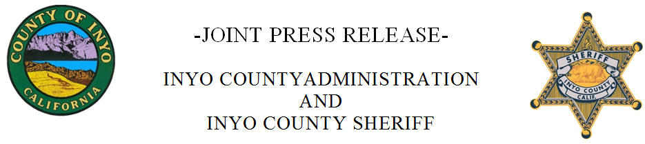 Inyo County Sheriff Press Release