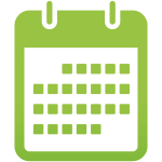Green Desk Calendar Icon
