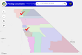 Screengrab of voting location map.