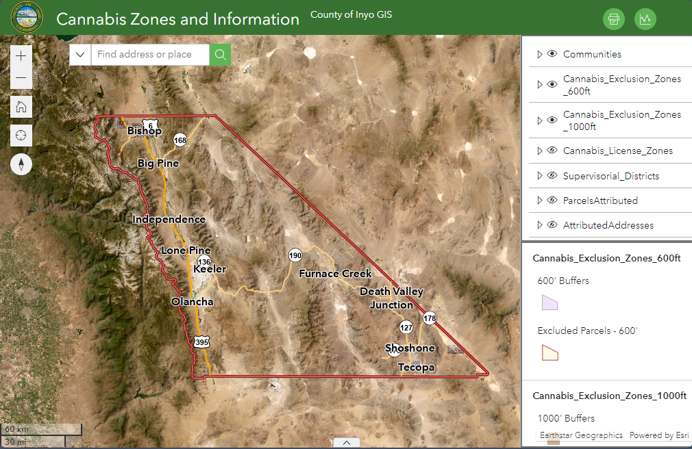 Map of Cannabis Zones