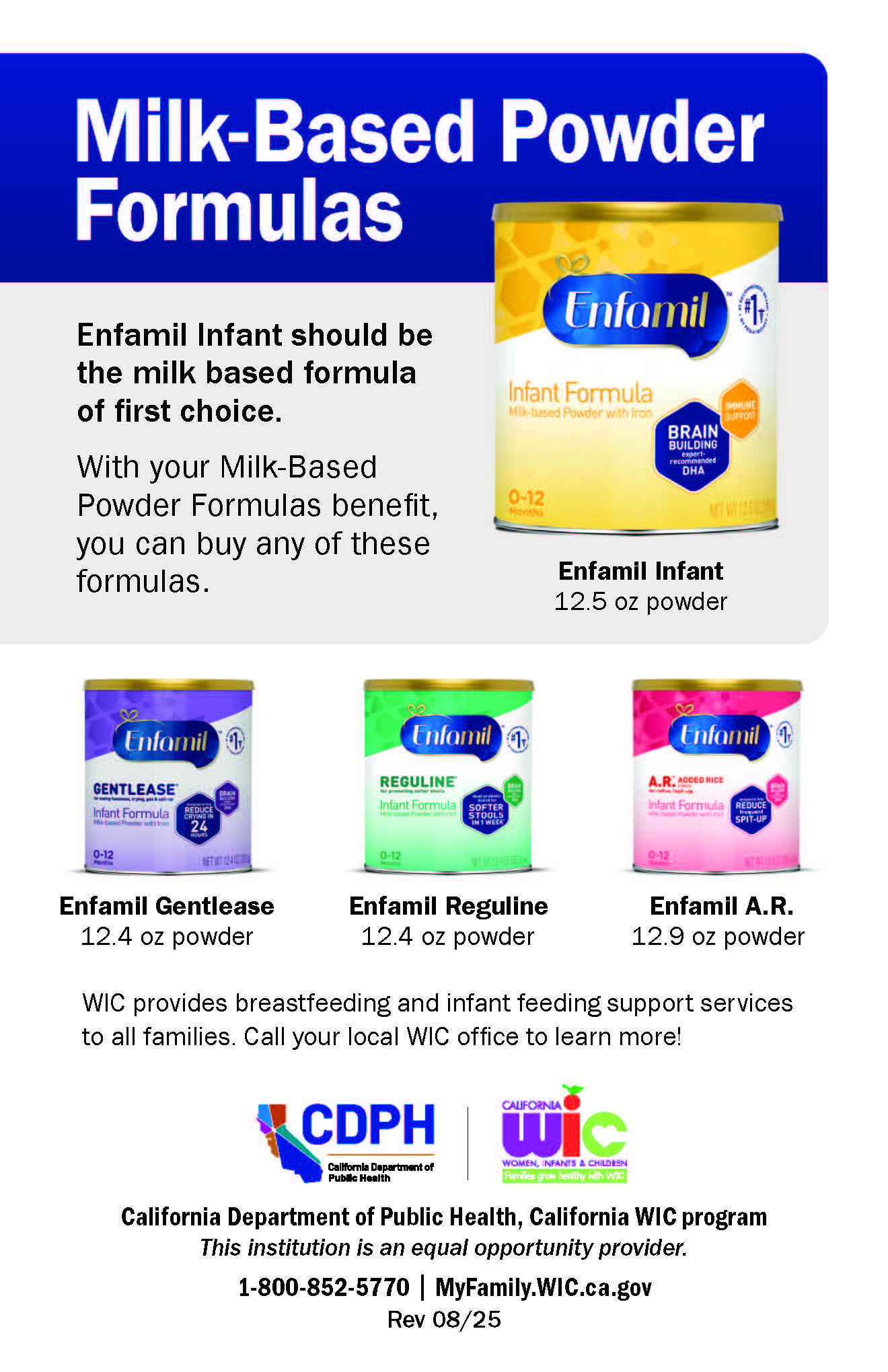Milk-Based Formula Aug 2025