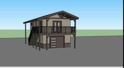 Preview of Plan ADU Over 1-Car Garage A
