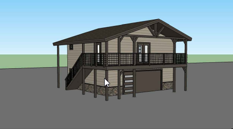 Preview of Plan ADU Over 2-Car Garage A