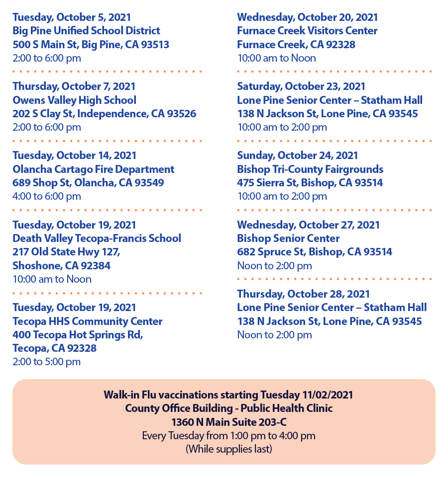 Public Health Flu Clinics (2021)- english
