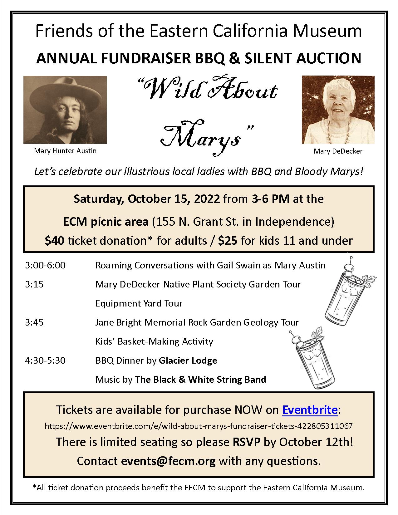 Wild About Marys flyer
