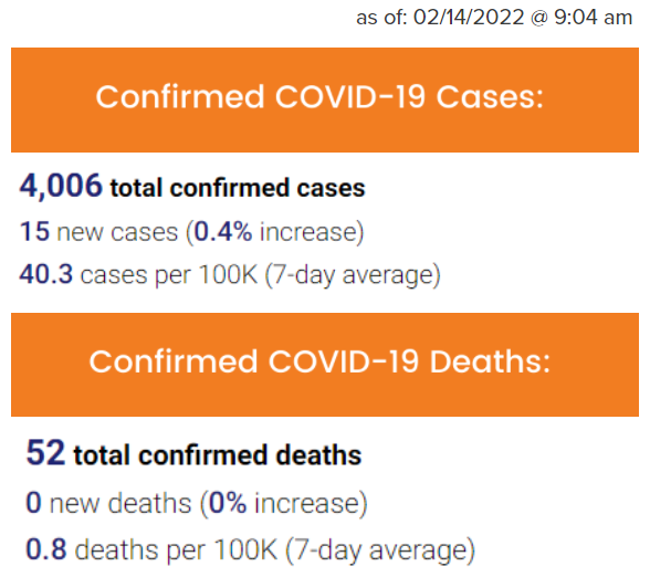 Cases and Deaths - 02.14.2022