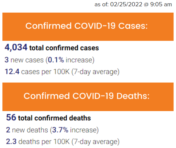 Cases and Deaths - 02.25.2022