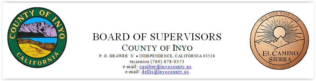 Inyo County Press Release