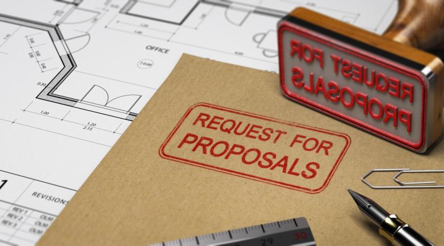 Request for Proposals Stamp on Folder