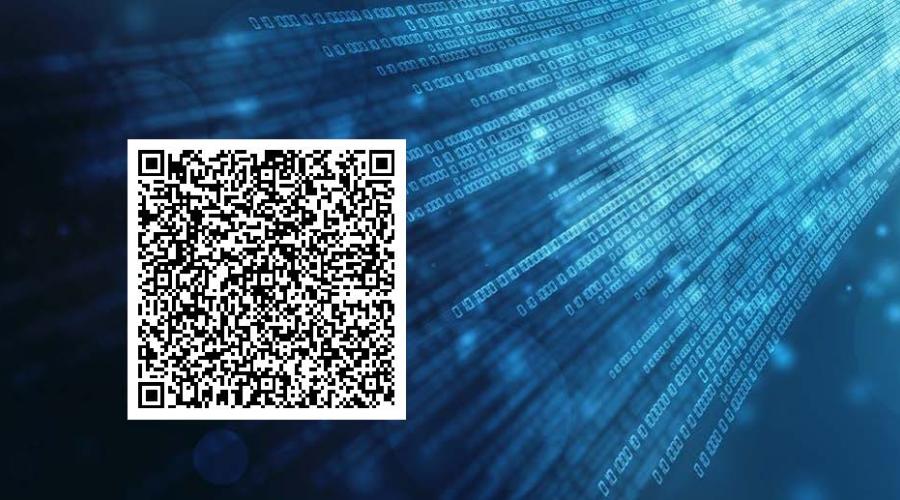 Fiber optic cable and a QR Code