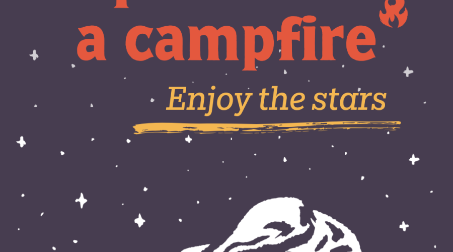 Flyer that says, "Opt Out of a Campfire ... Enjoy the Stars"