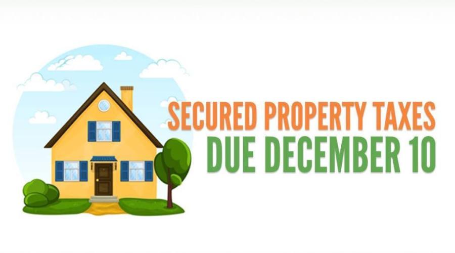 2025-2026 Secured Annual Property Tax 1st Installment Due 12/10/2025