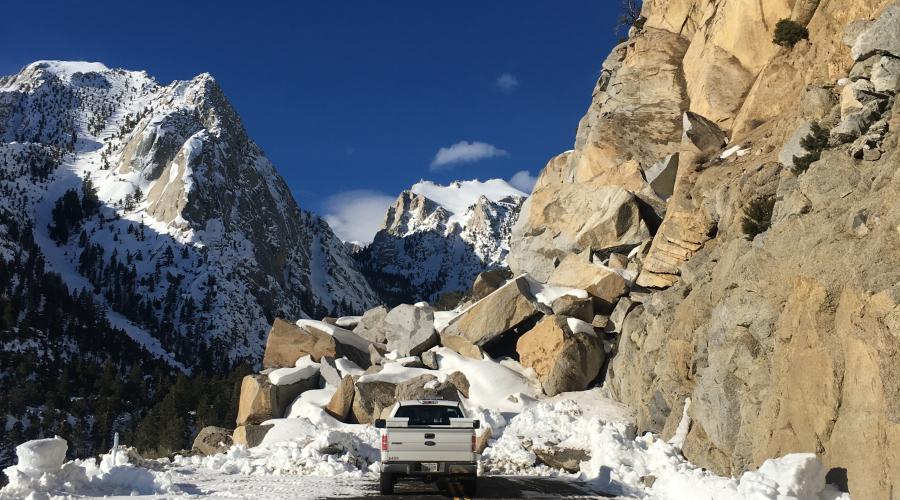 Whitney Portal Rock Slide