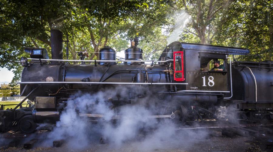 Engine No 18 at Laws Museum, Bishop, CA