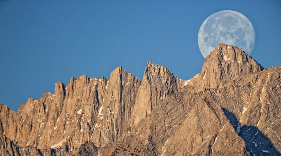 Moon over Mt. Whitney