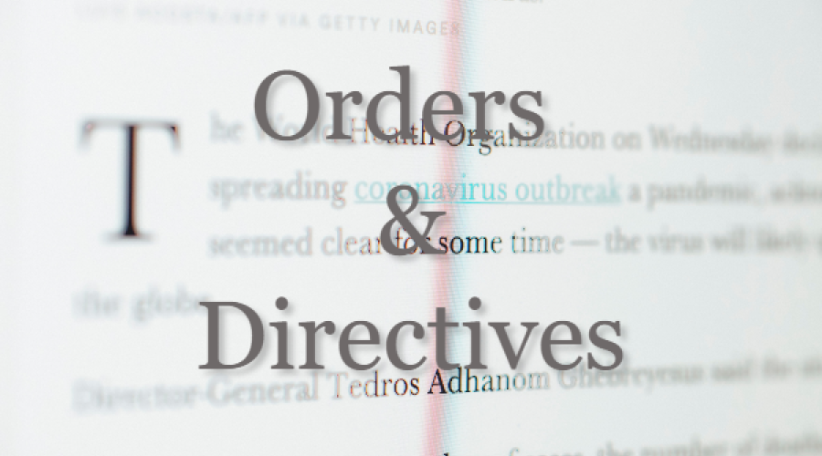 Orders & Directives