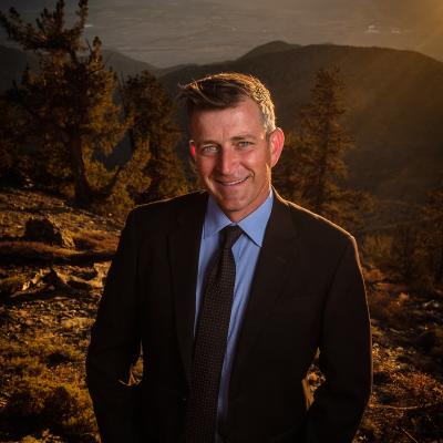 Man in Bristlecone Pine Forest