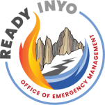 Ready Inyo logo with Mount Whitney and a flame
