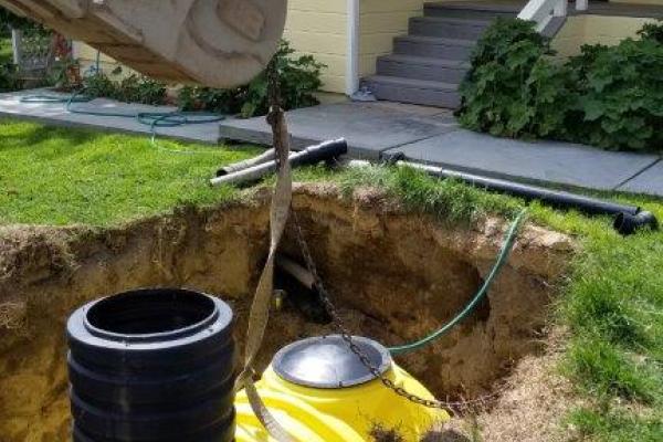 Septic Tank in the ground.