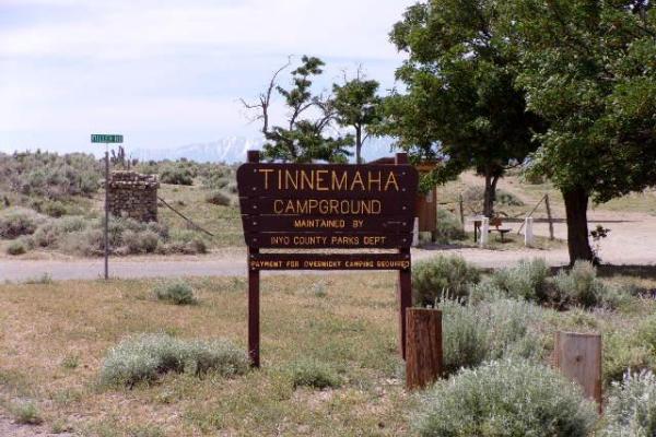 Tinnemaha Sign at Entrance