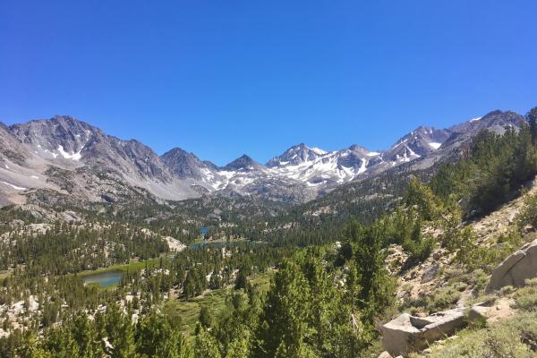 Little Lakes Valley view from Mono Pass